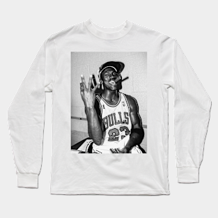 Michael Jordan Long Sleeve T-Shirt - Michael Jordan by Tinteria